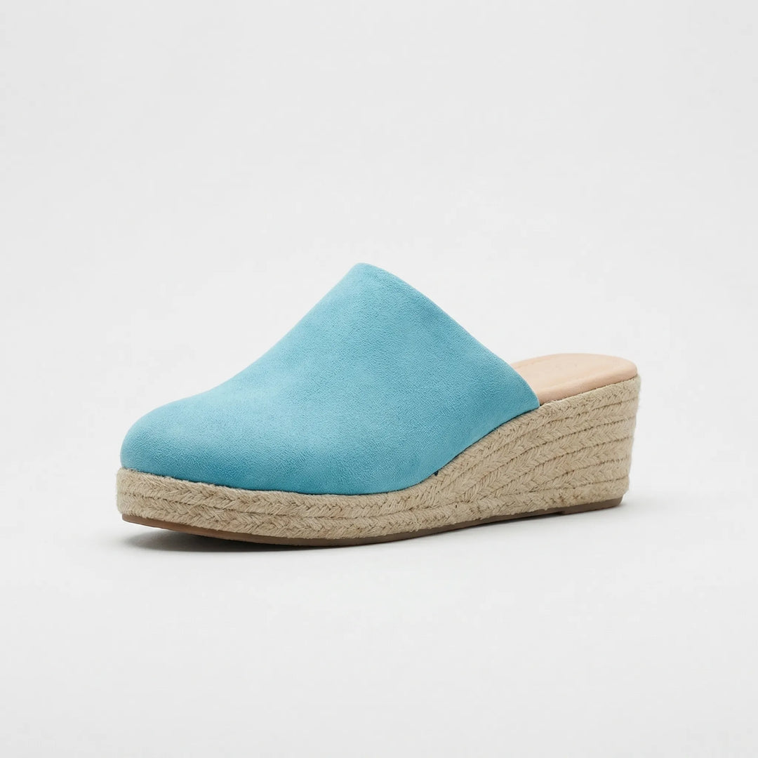 Slip-On Wedge Mule With Round Toe - Mary