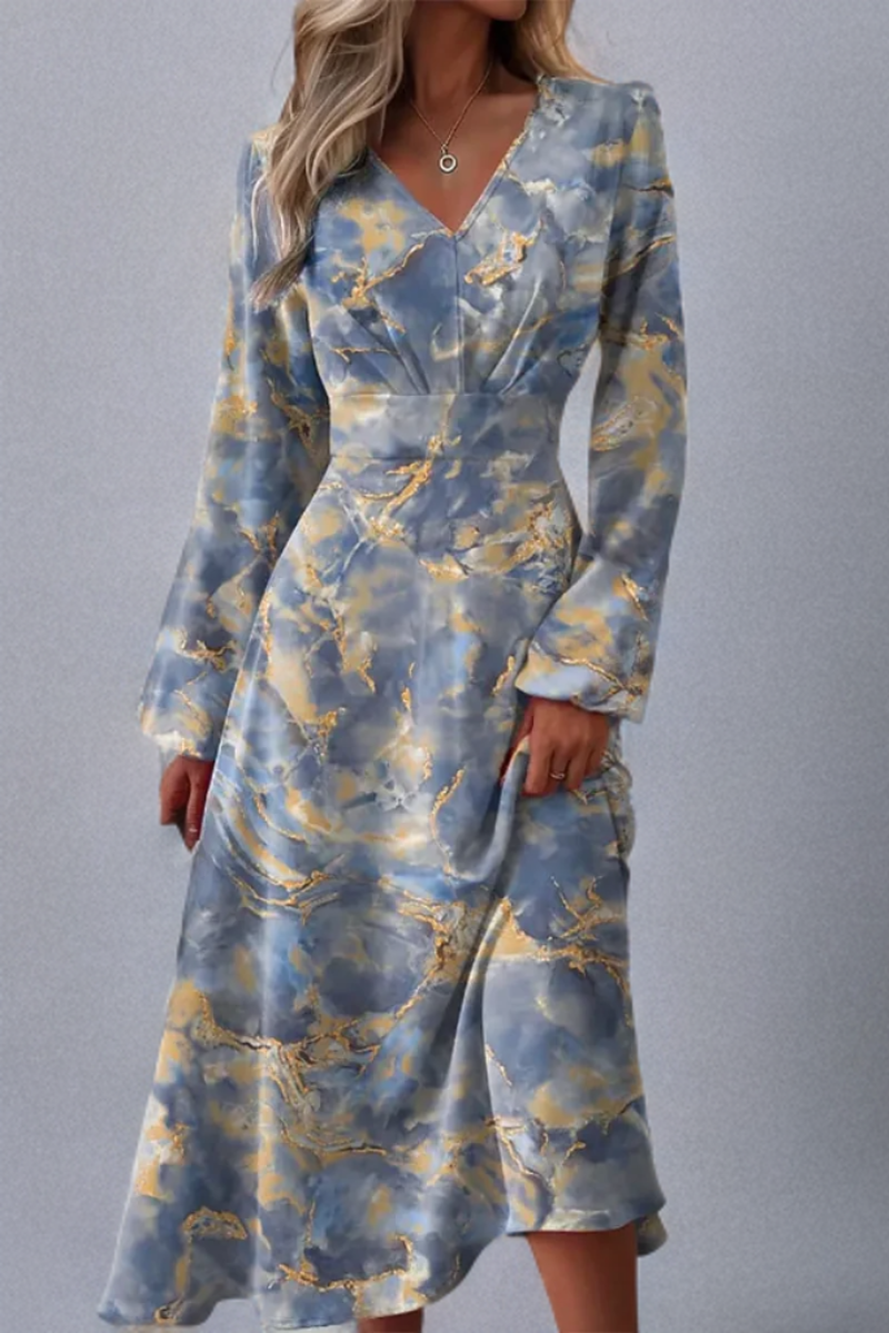 Vintage Grijze Jurk met Sweetheart Halslijn - Clarisse