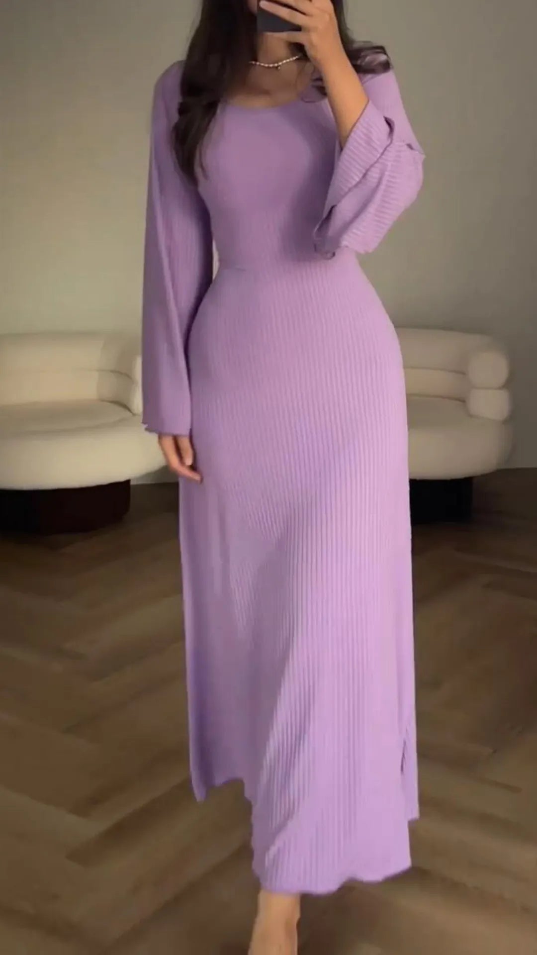 Stylish Bodycon Maxi Dress with Lace-Up - Valencia