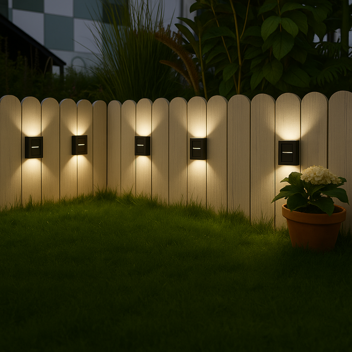 SolarGlow™ Luxury Solar Wall Lamps – Wireless, Stylish & Ready for Warm Evenings