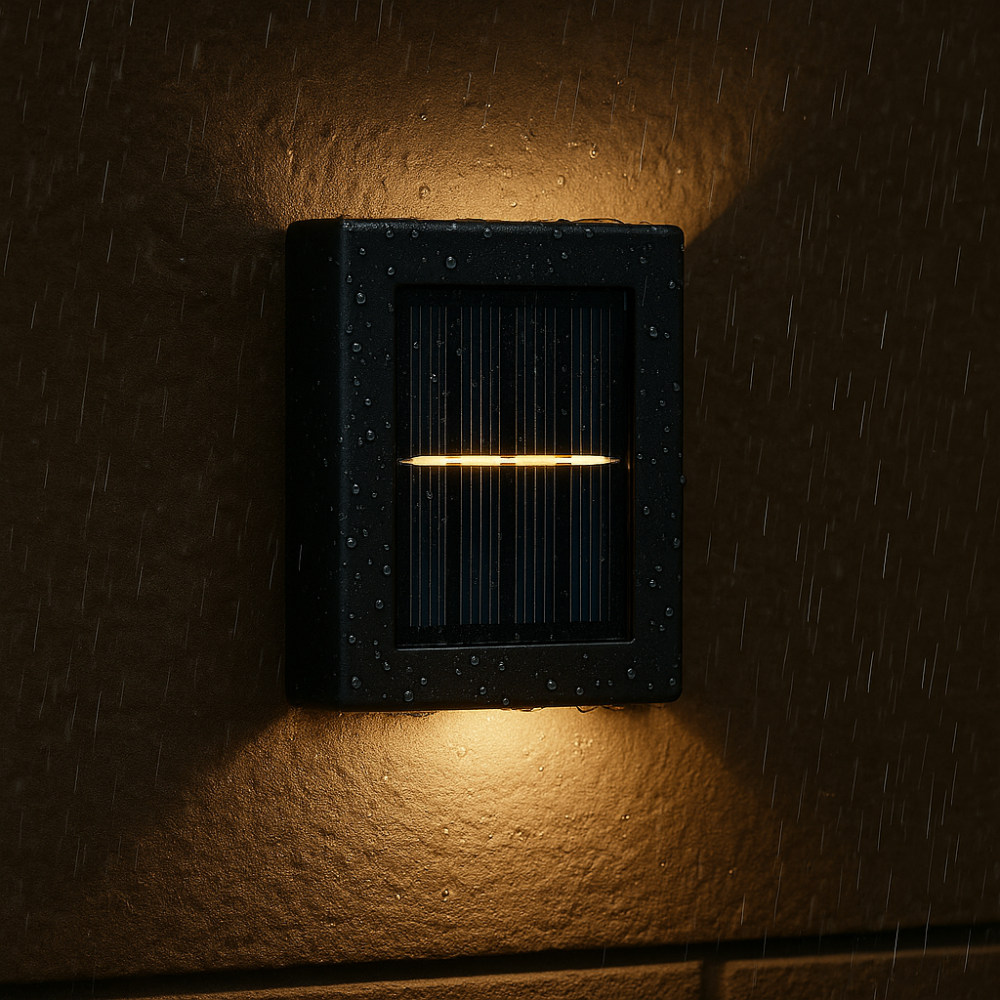 SolarGlow™ Luxury Solar Wall Lamps – Wireless, Stylish & Ready for Warm Evenings