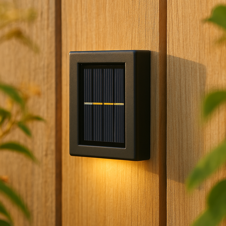 SolarGlow™ Luxury Solar Wall Lamps – Wireless, Stylish & Ready for Warm Evenings