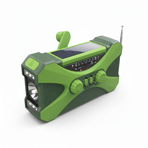 Solar-powered hand-crank radio – SafePulse