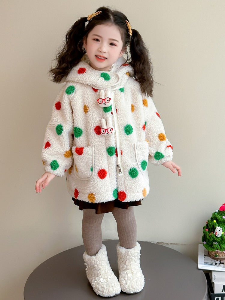 Spotted Children's Hooded Coat - Mattie