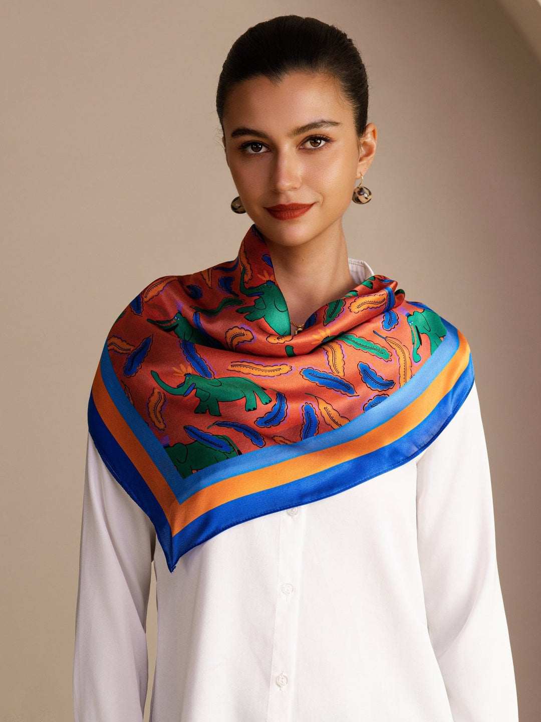 Square Printed Neck Scarf - Zambeza