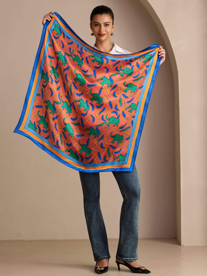 Square Printed Neck Scarf - Zambeza