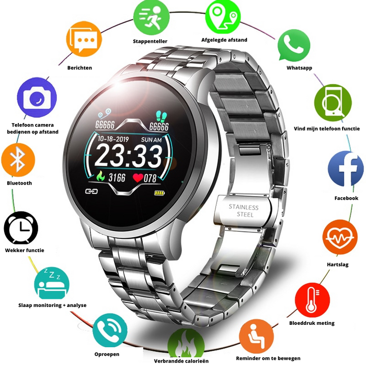 Sammy Jackson Classic Smartwatch™ | Klassieke Looks met Hedendaagse Technologie