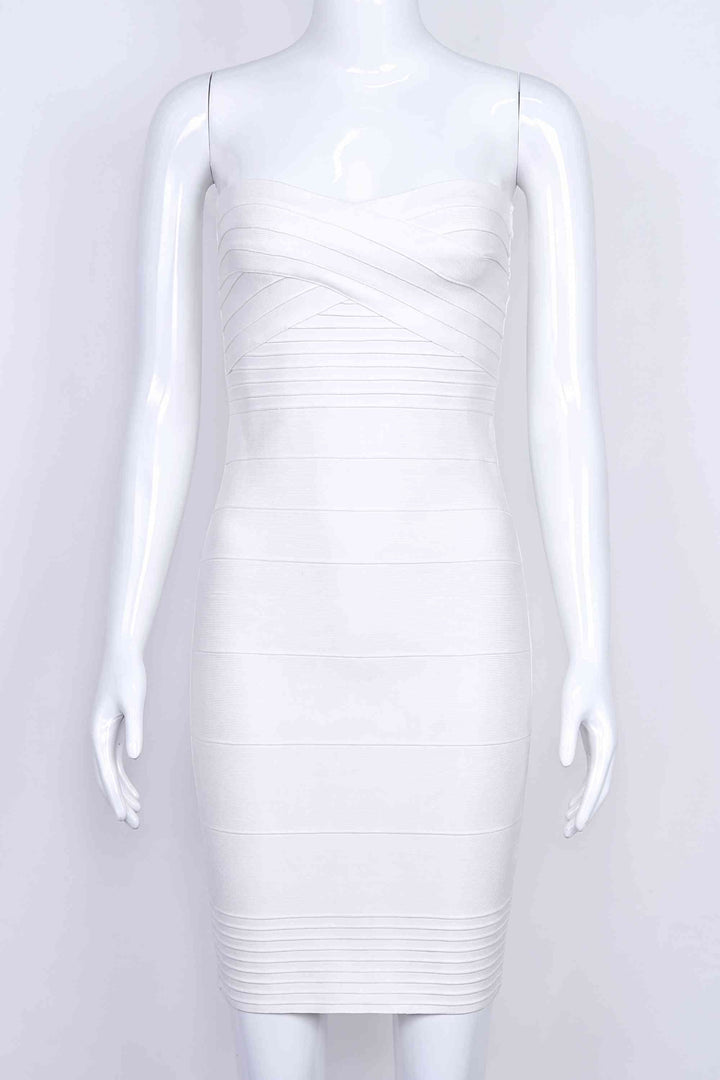 Strapless Bodycon Mini Dress - Blanche
