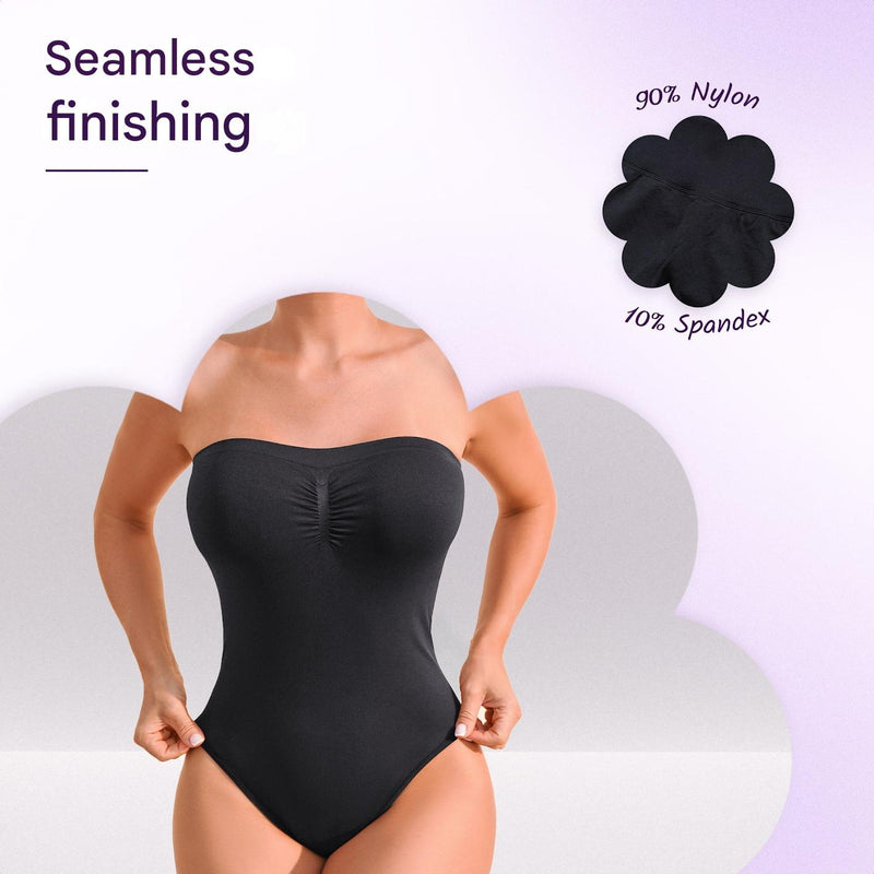 Naadloze Strapless Corrigerende Bodysuit met Slip – Élise