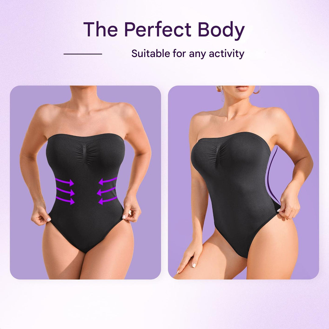 Naadloze Strapless Corrigerende Bodysuit met Slip – Élise
