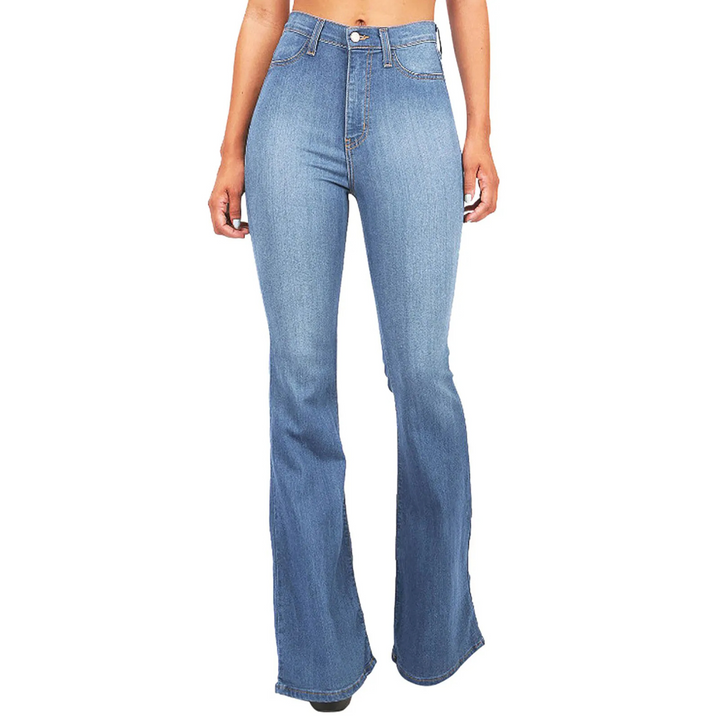 Stretchy Wide-Leg Women's Trousers - Heather
