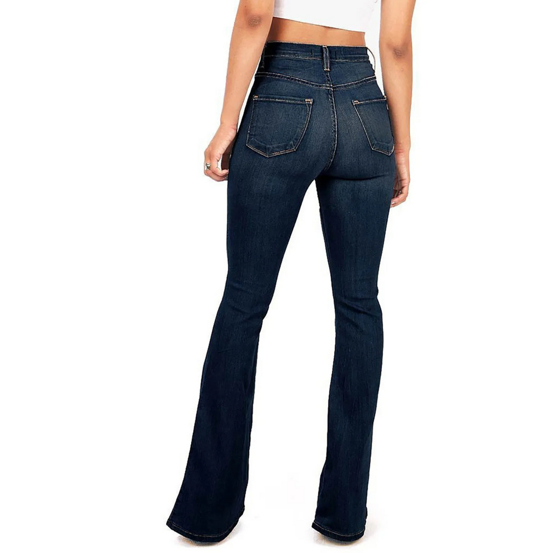 Stretchy Wide-Leg Women's Trousers - Heather