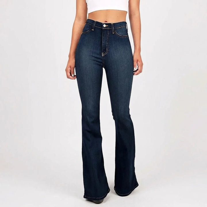 Stretchy Wide-Leg Women's Trousers - Heather