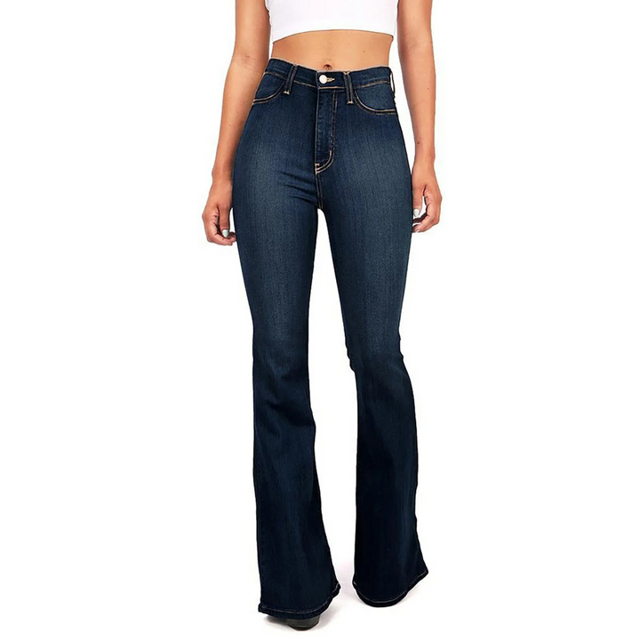 Stretchy Wide-Leg Women's Trousers - Heather