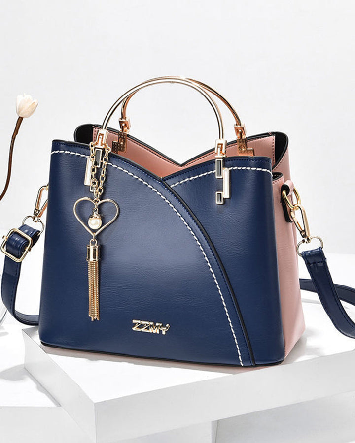 Structured Dual-Tone Female Handbag - Valinta