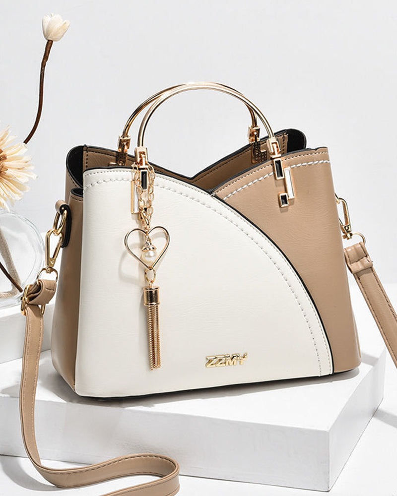 Structured Dual-Tone Female Handbag - Valinta