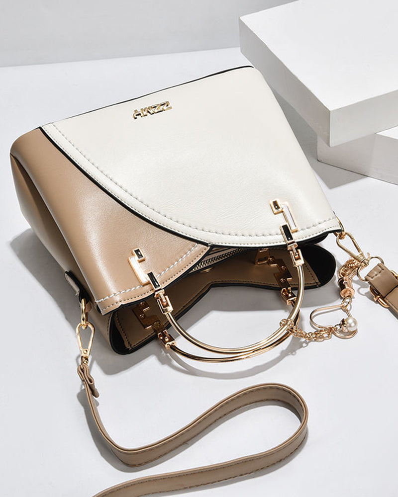 Structured Dual-Tone Female Handbag - Valinta
