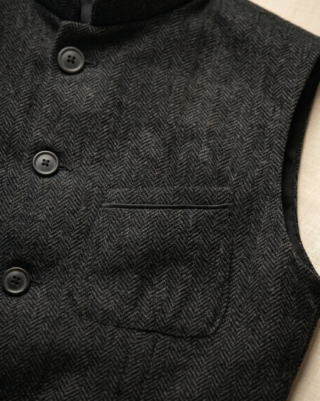 Structured Mandarin Collar Waistcoat - Austin