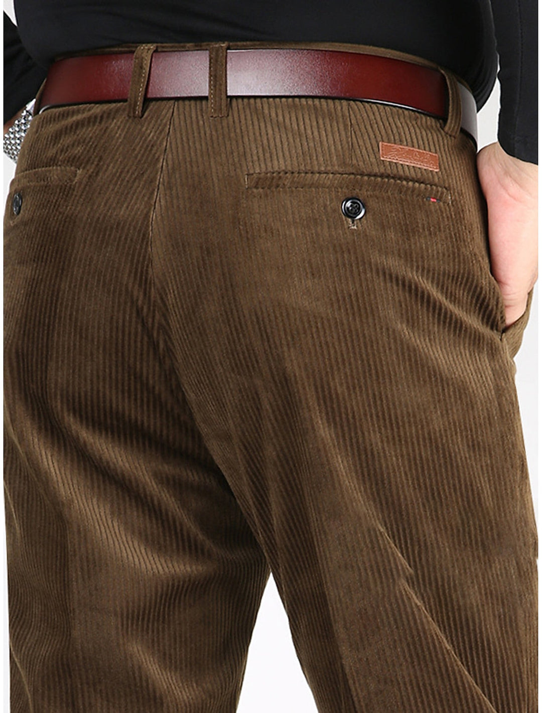 Structured Men's Trousers With Ribbed Texture - Forrest
