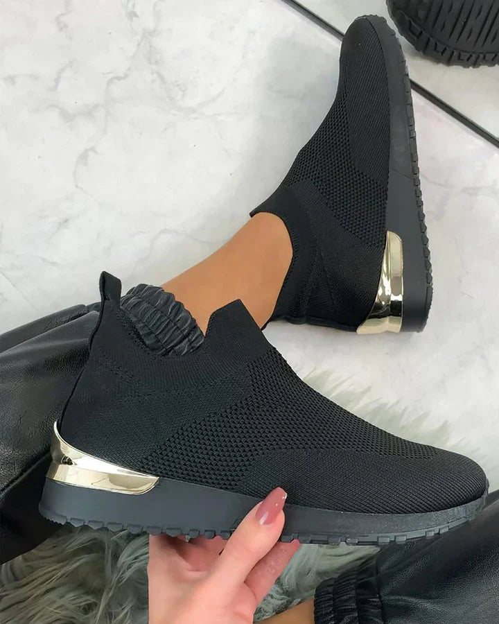 Supportive Knit Sock-Style Sneaker - Hazel