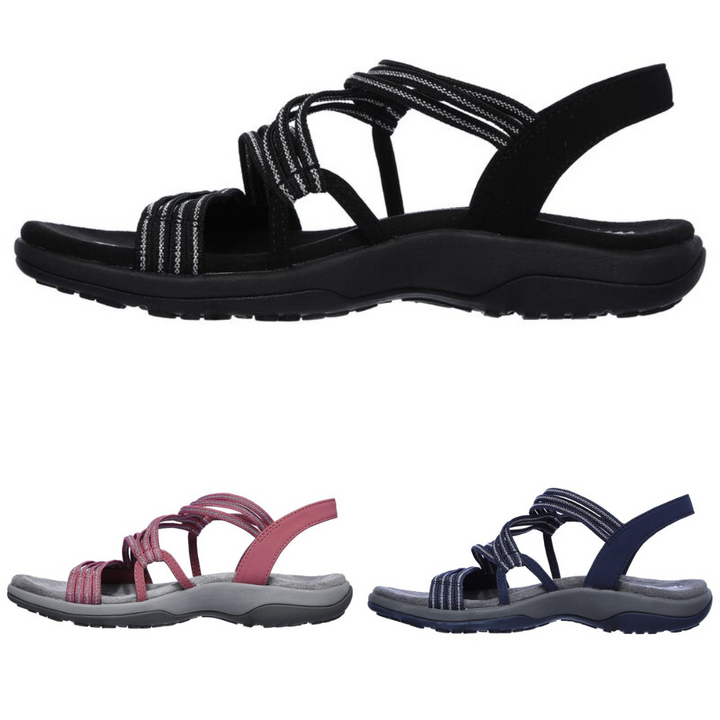 Supportive Strappy Flat Sandal - Elizabeth