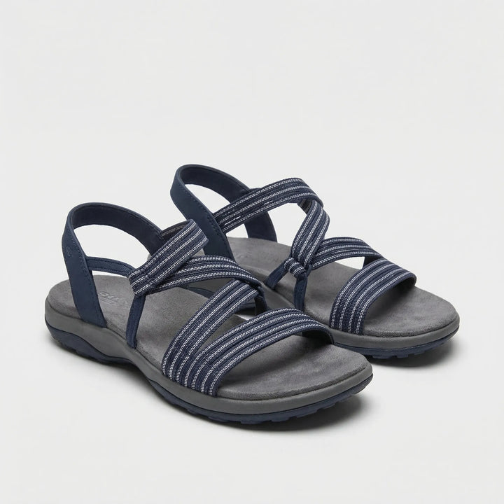 Supportive Strappy Flat Sandal - Elizabeth