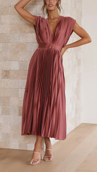 Trendy V-Hals Jurk met Striksluiting - Isabella