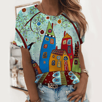 Licht dames T-shirt met print voor dagelijks gebruik en vakantie - SommerFun