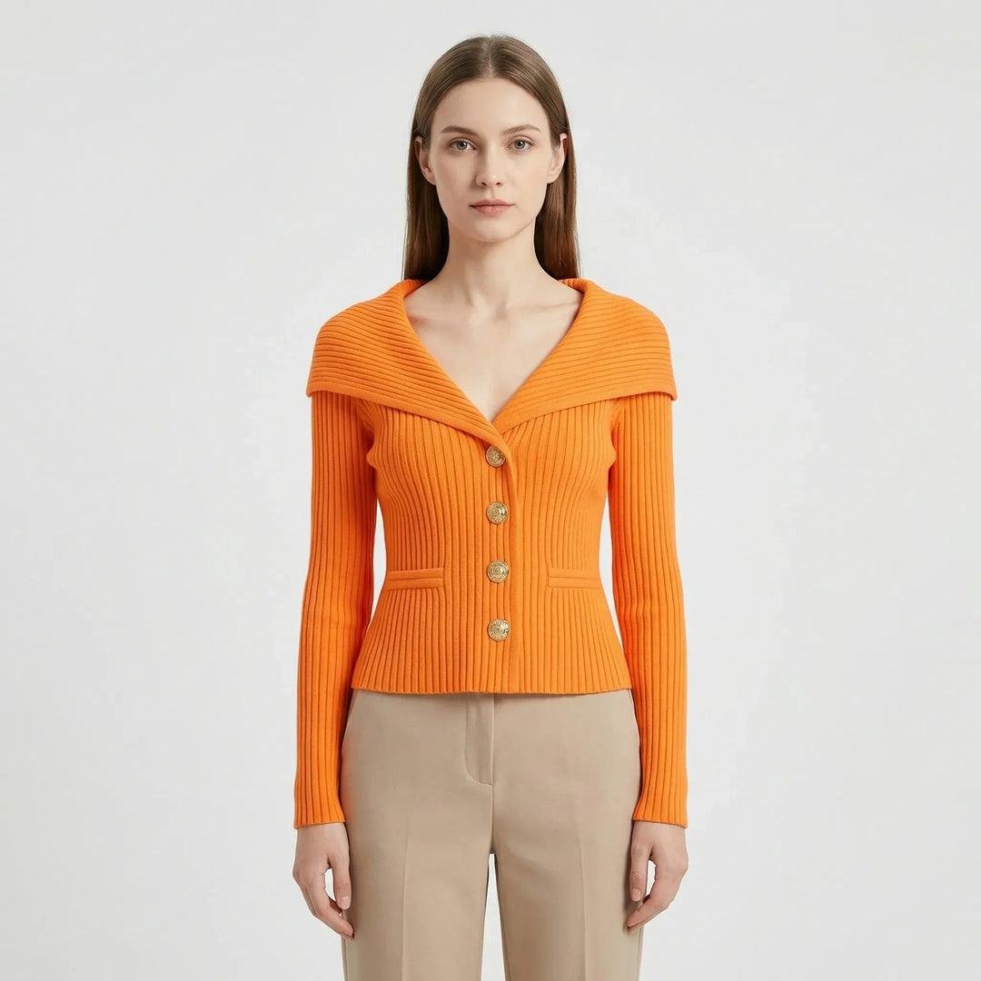 Taillierte Kurze Strickjacke - Cosima