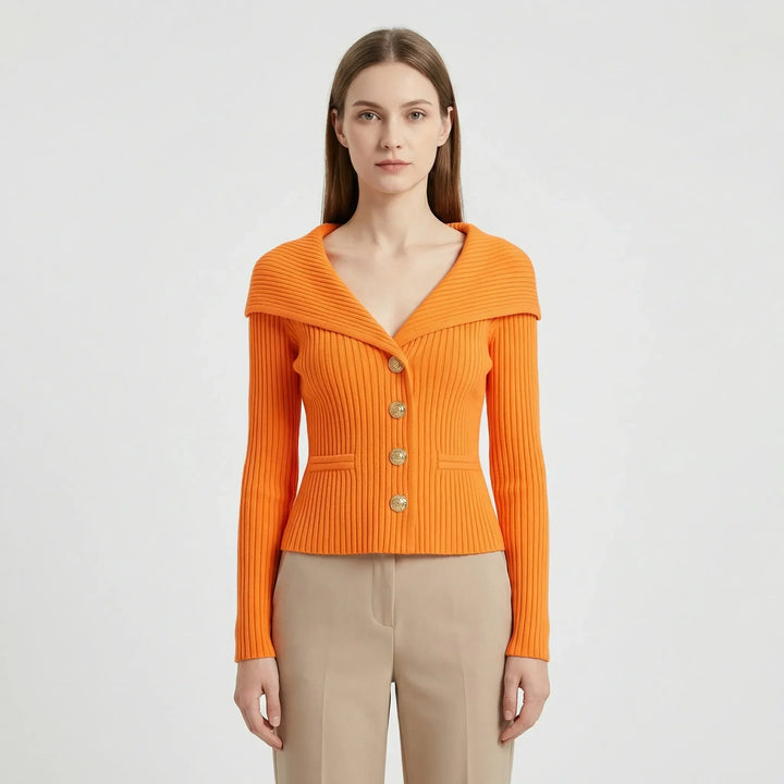 Taillierte Kurze Strickjacke - Cosima