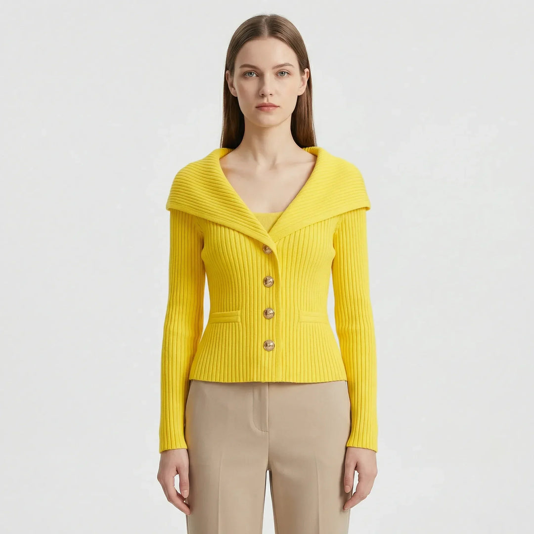 Taillierte Kurze Strickjacke - Cosima