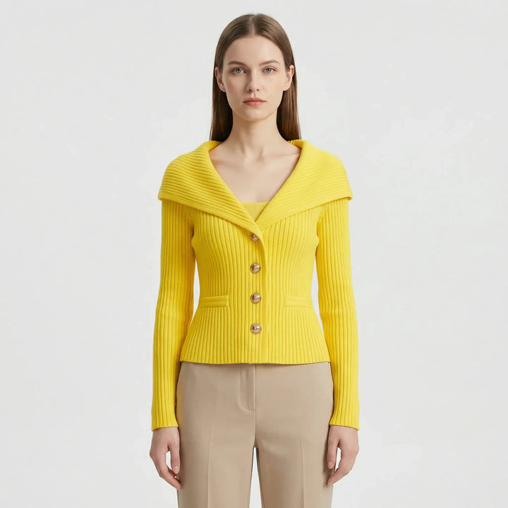 Taillierte Kurze Strickjacke - Cosima