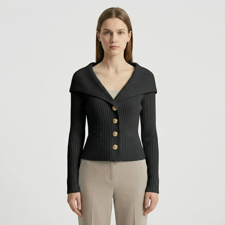Taillierte Kurze Strickjacke - Cosima