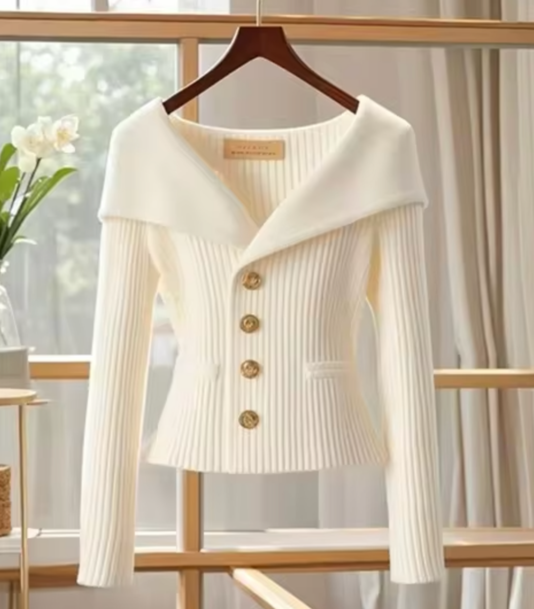 Taillierte Kurze Strickjacke - Cosima