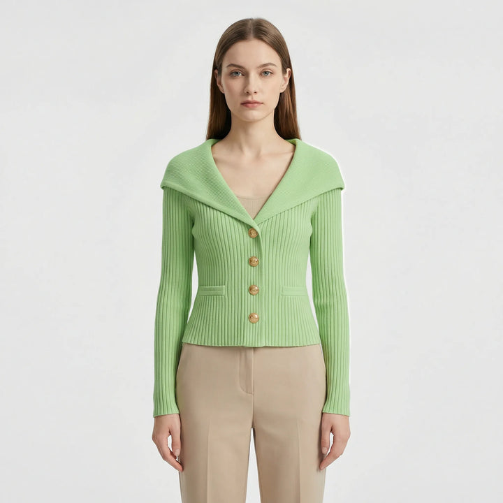 Taillierte Kurze Strickjacke - Cosima