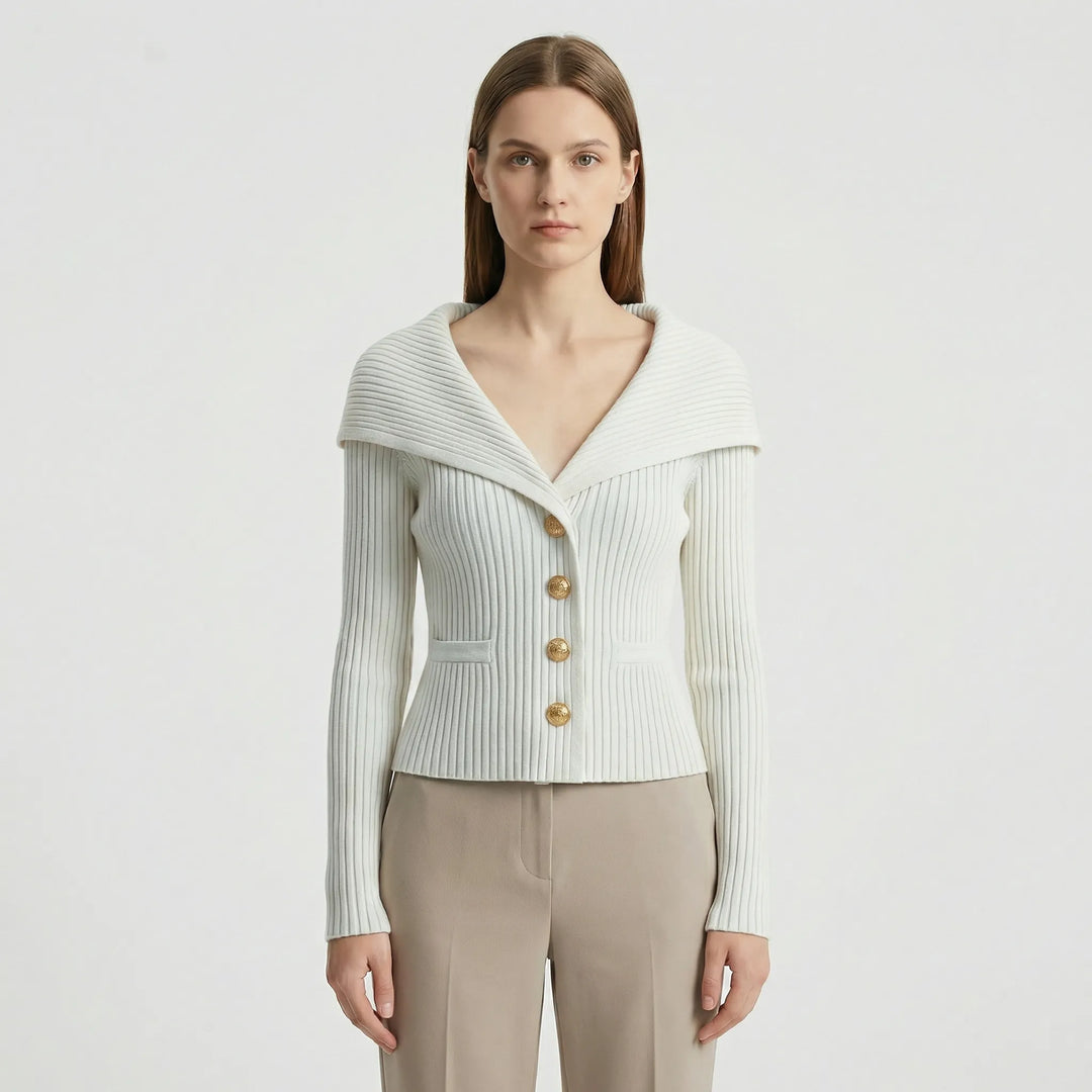 Taillierte Kurze Strickjacke - Cosima