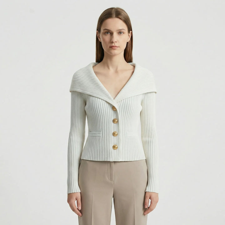 Taillierte Kurze Strickjacke - Cosima