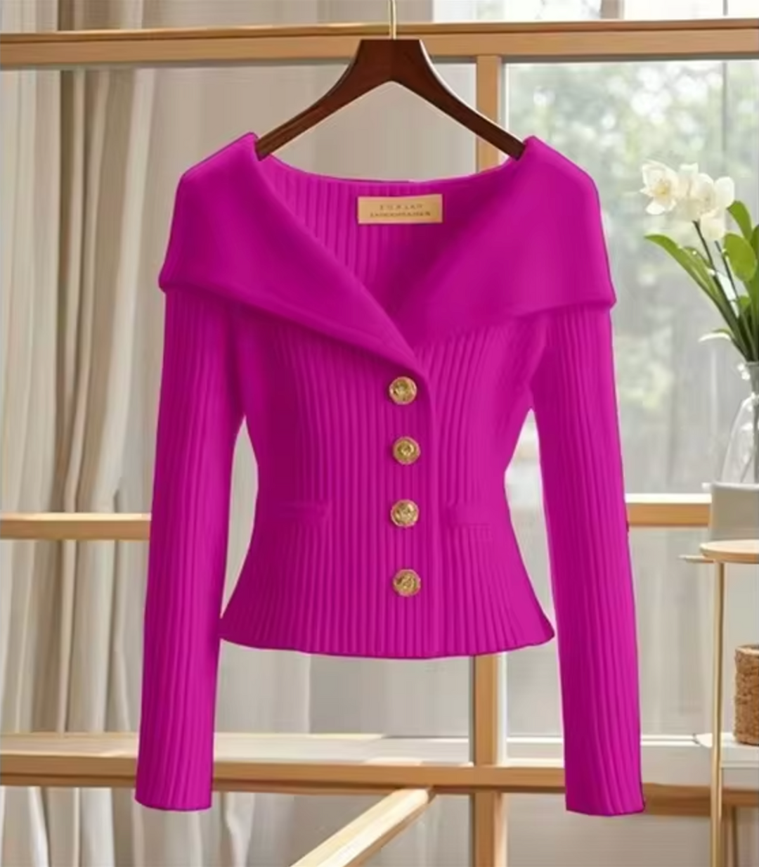Taillierte Kurze Strickjacke - Cosima