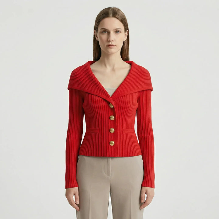 Taillierte Kurze Strickjacke - Cosima