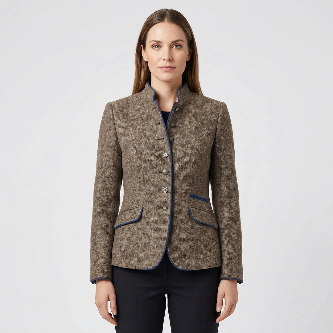 Taillierter Damenblazer Mit Stehkragen - Eliana