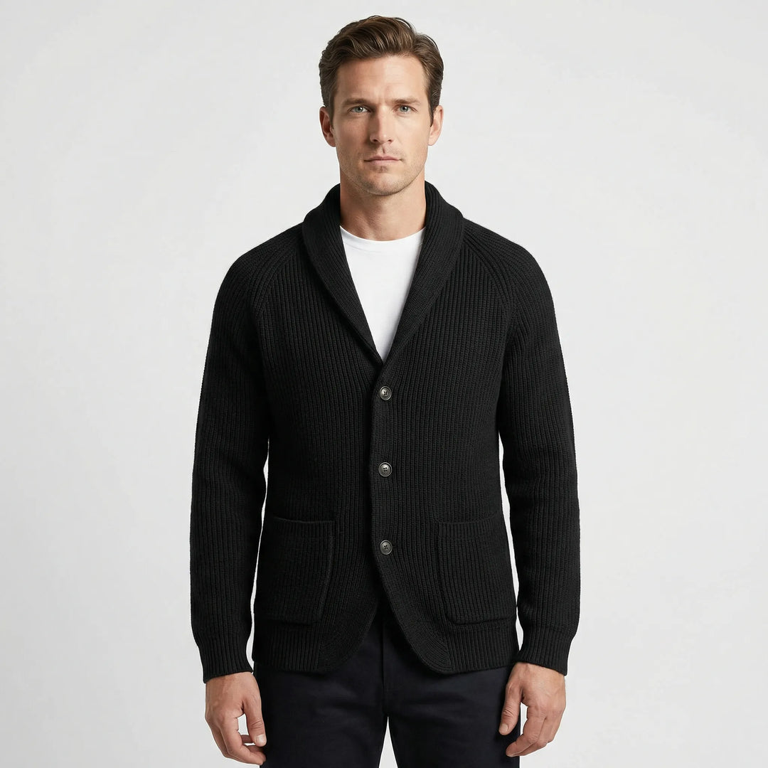 Taillierter Strickjacke Mit Schalkragen - Alberto