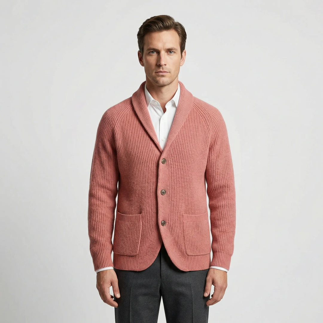 Taillierter Strickjacke Mit Schalkragen - Alberto