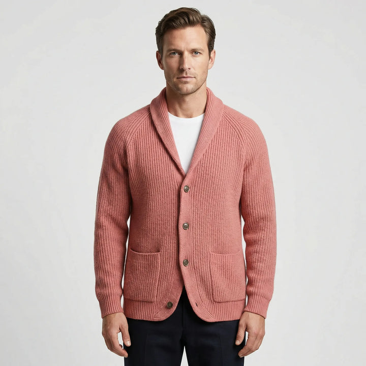 Taillierter Strickjacke Mit Schalkragen - Alberto