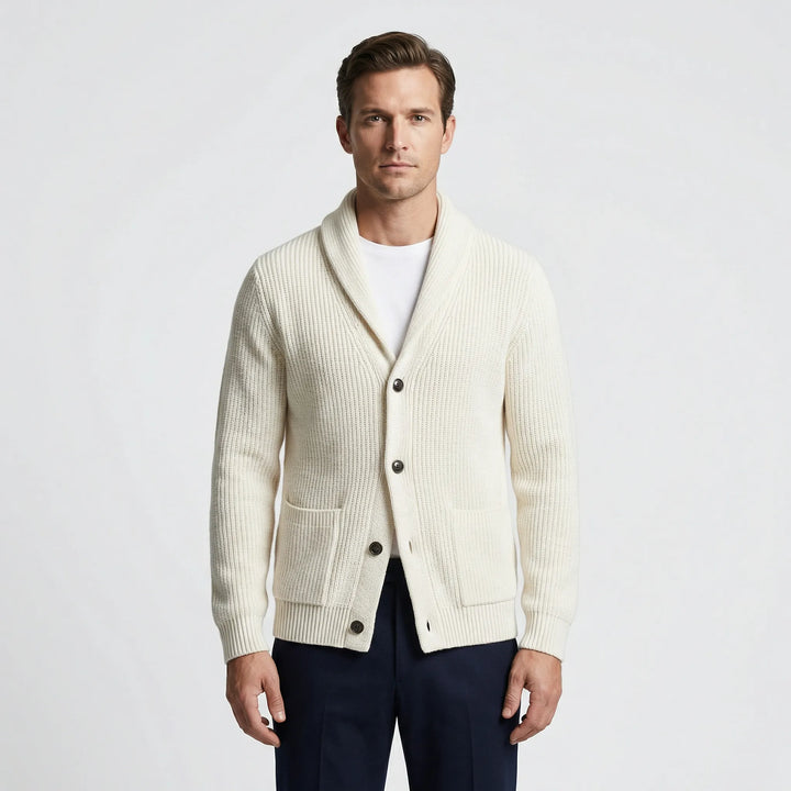 Taillierter Strickjacke Mit Schalkragen - Alberto
