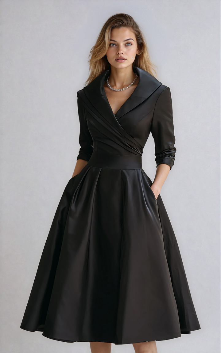 Tailliertes Midi Kleid - Emilie