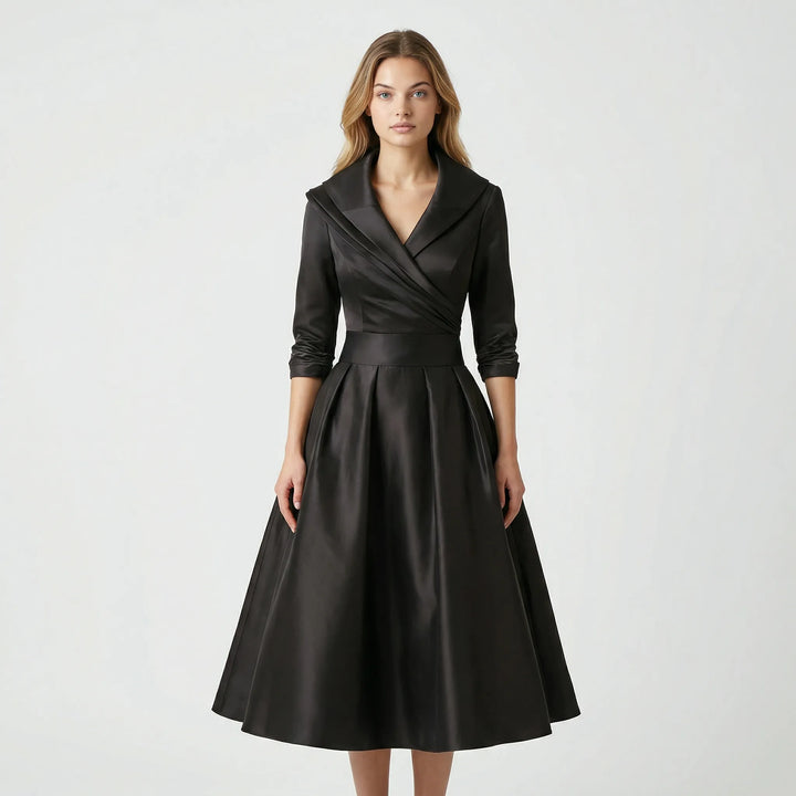 Tailliertes Midi Kleid - Emilie
