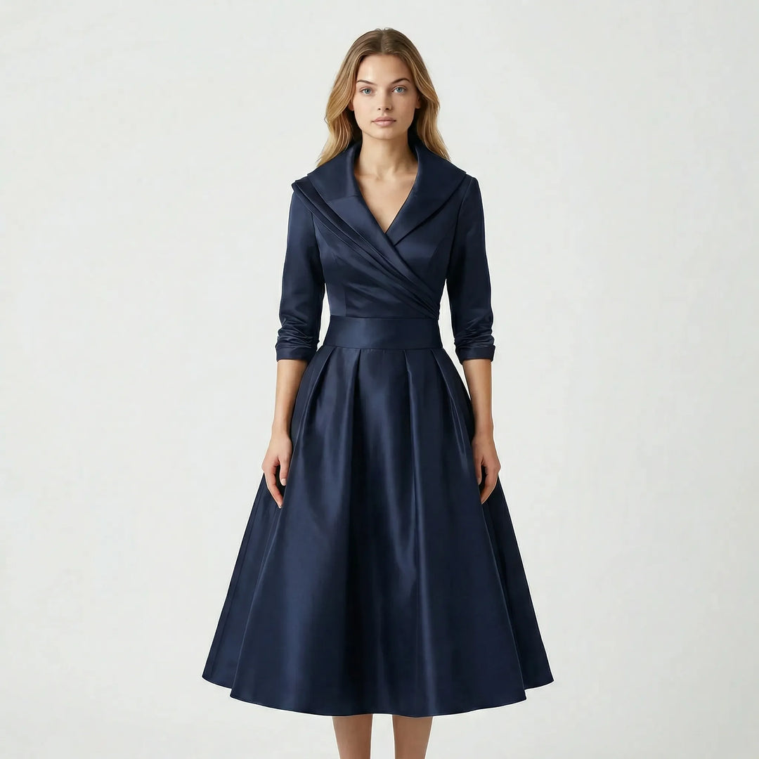 Tailliertes Midi Kleid - Emilie