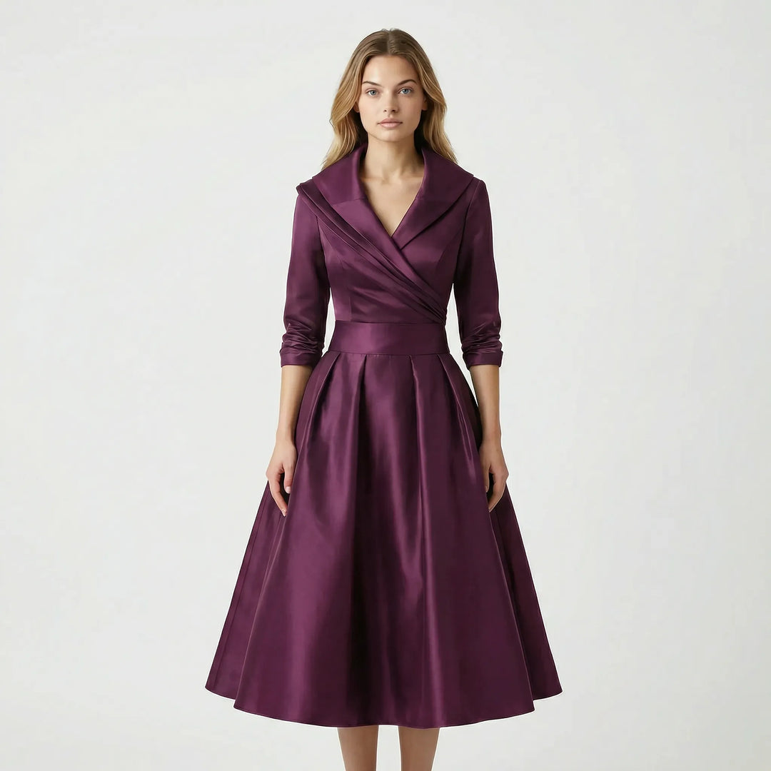 Tailliertes Midi Kleid - Emilie
