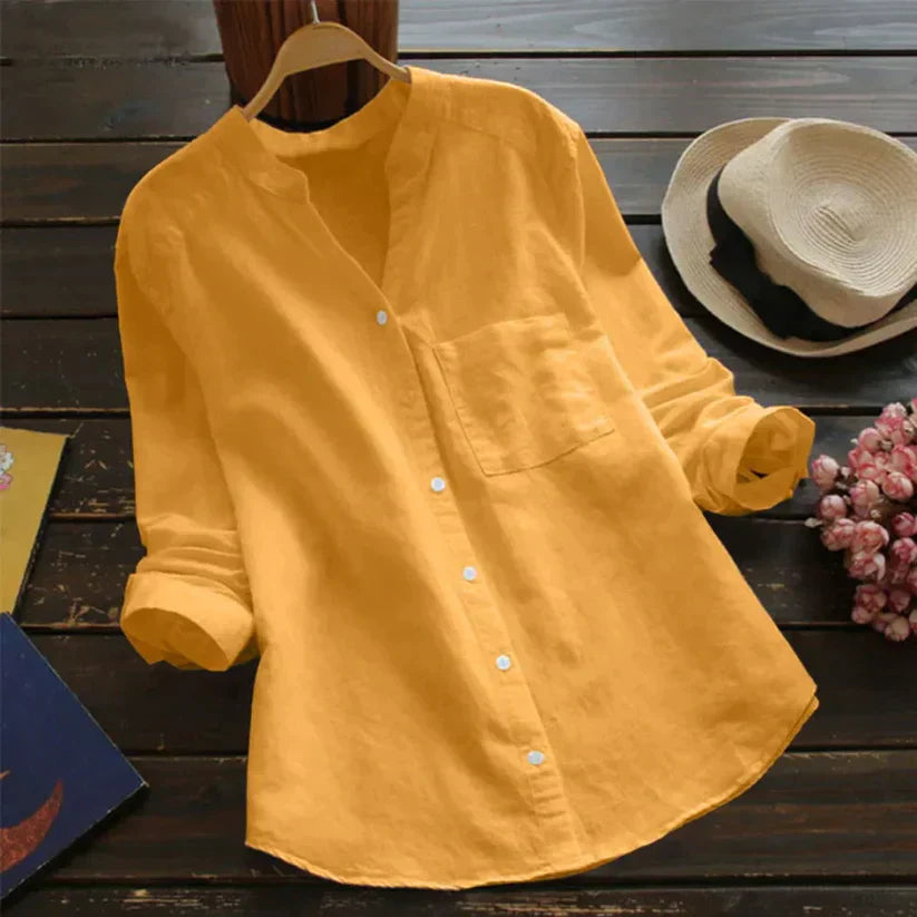 Tailored Button-Up Summer Shirt - Esther