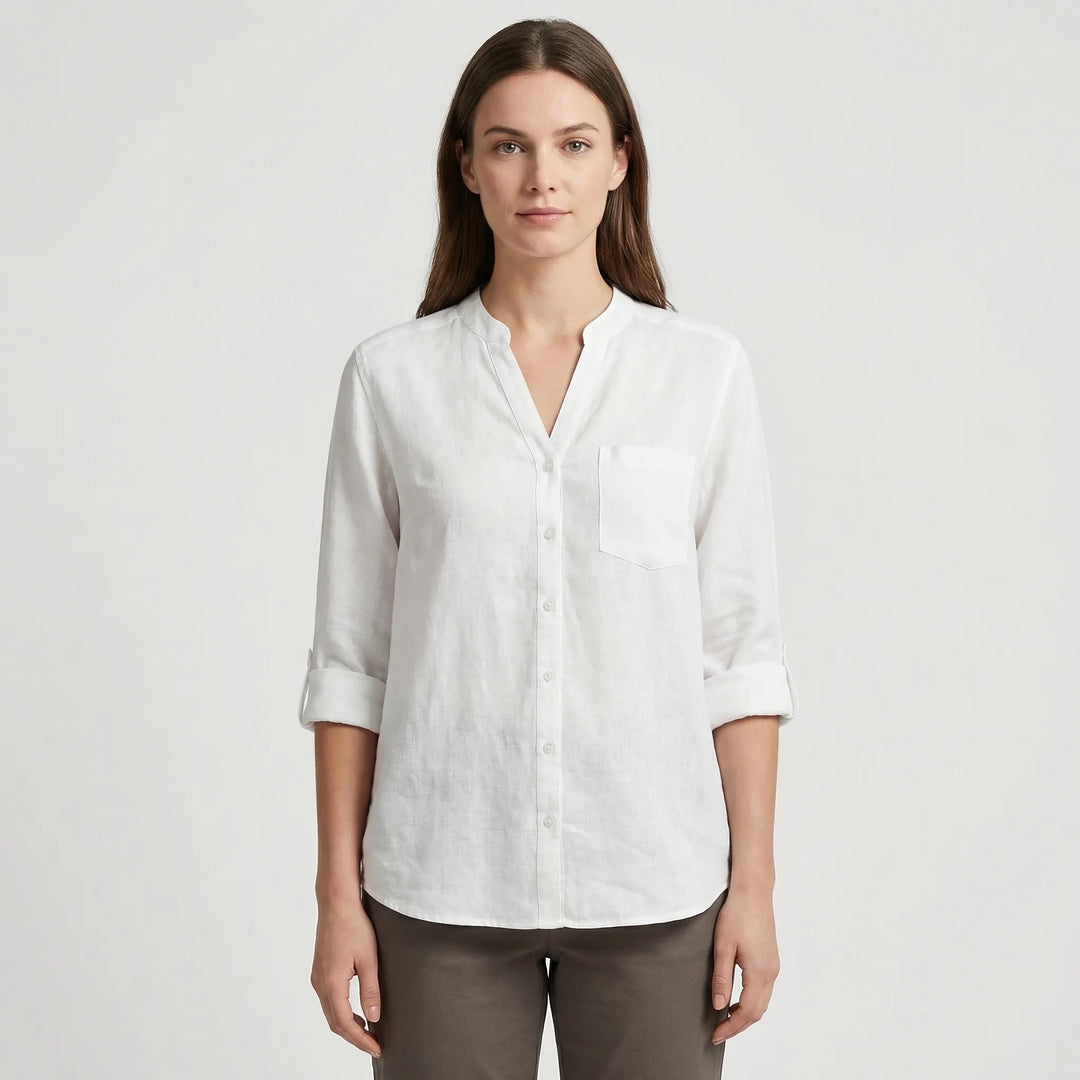 Tailored Button-Up Summer Shirt - Esther